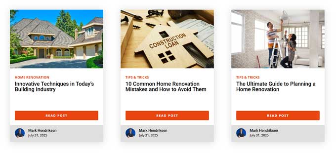 Blog example with loop builder