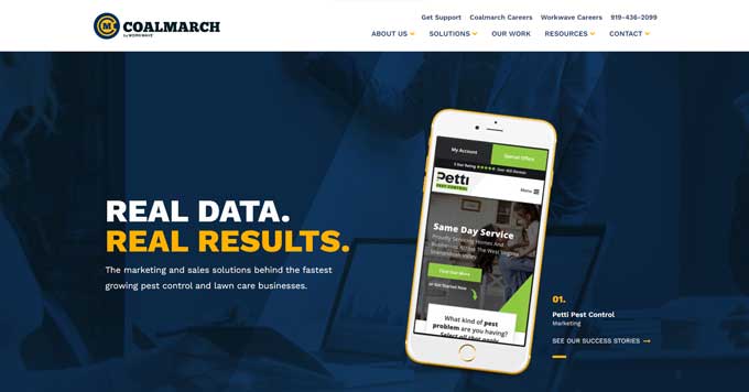 Coalmarch web design for pest controll