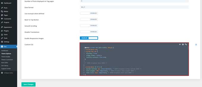 CSS code