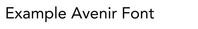 Example Avenir font