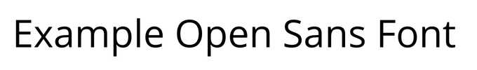 Example Open Sans font