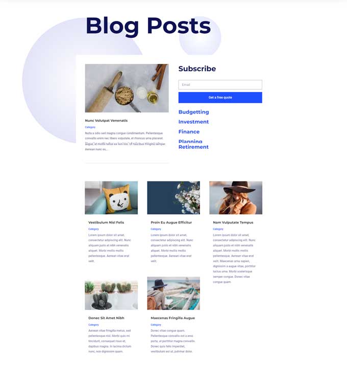 Financial Services Blog Page