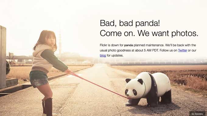 Flickr maintenance page