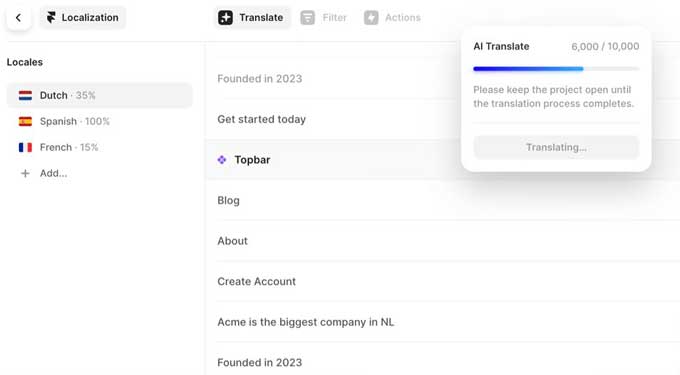 Framer AI Translation