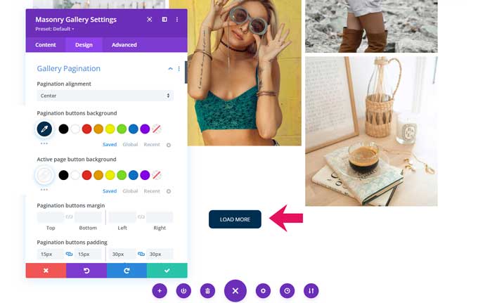 Gallery pagination
