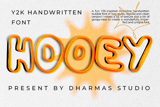 Hooey - Y2K Outline Handdrawn