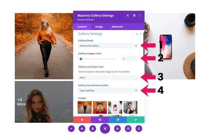 Minimized gallery mode