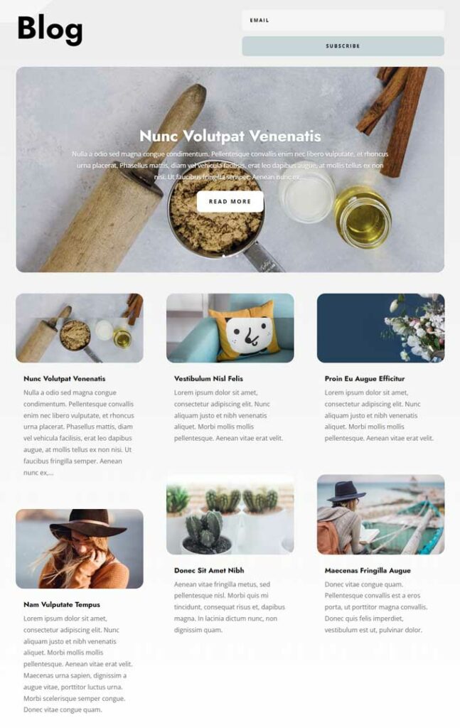 Nursing blog layout