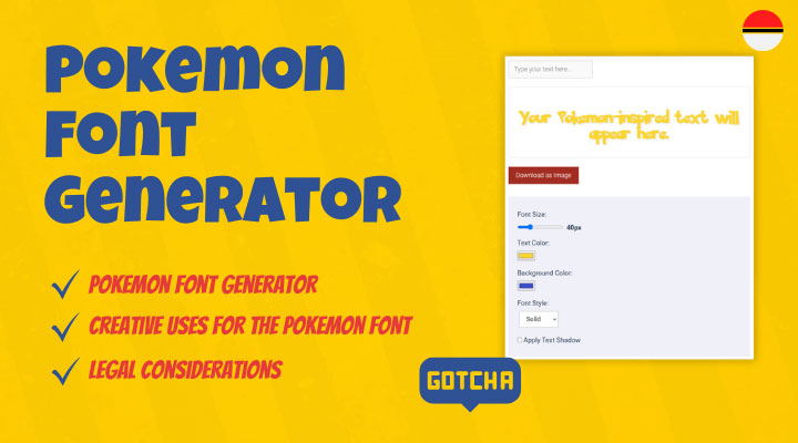 Pokemon Font Generator