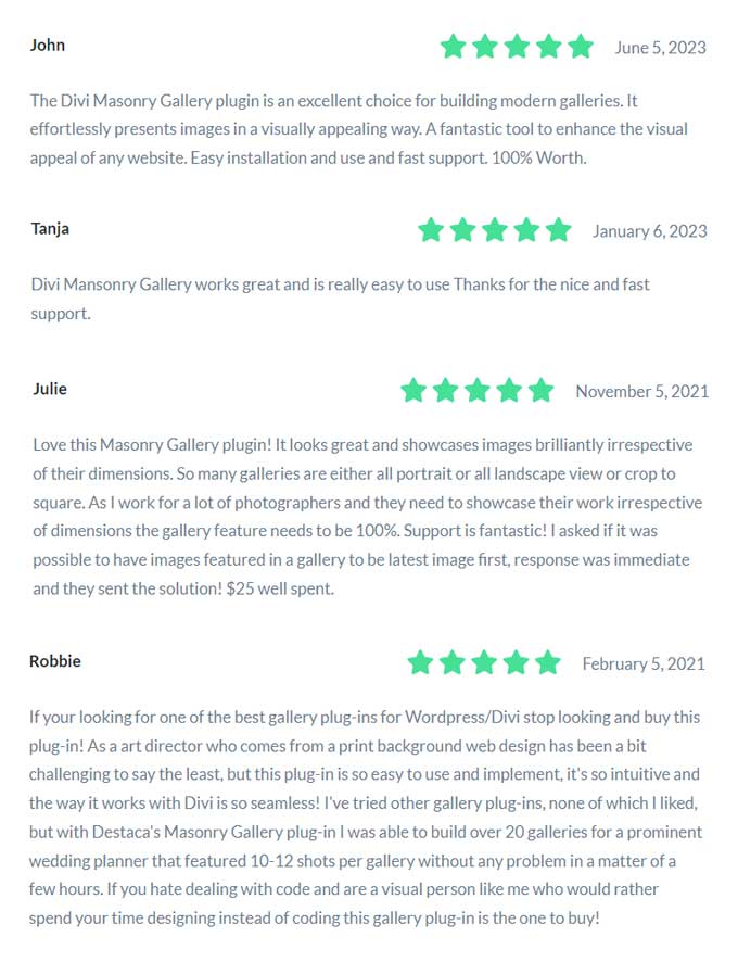 Product reviews