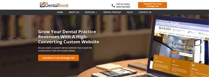 The Dental Boost websites for dental practices