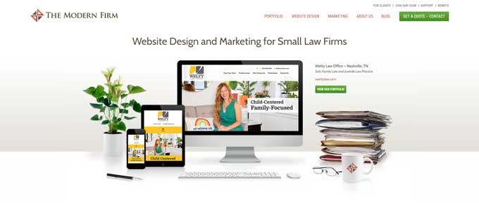 The modern Firm websites for lawyers