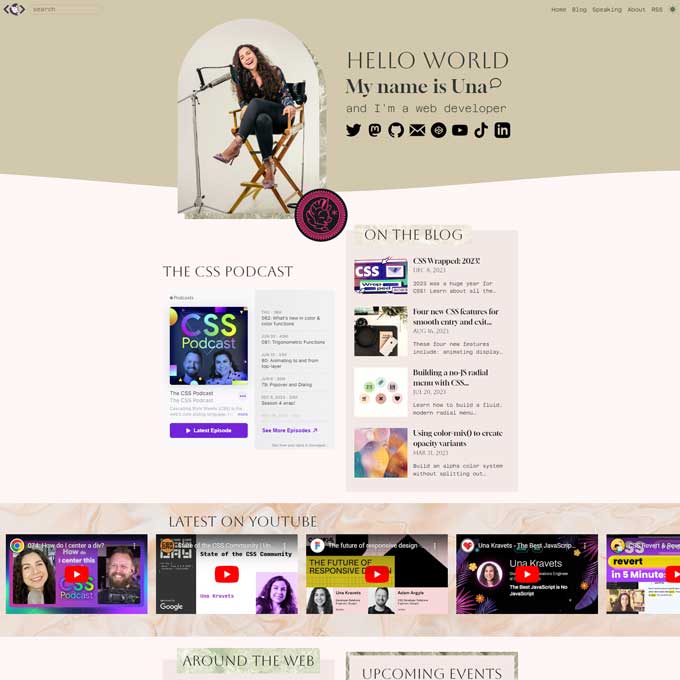 Una Kravets website