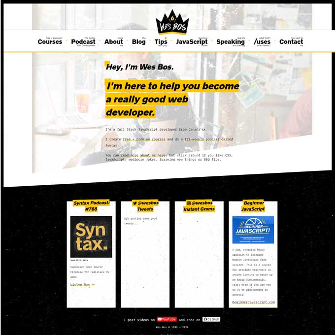 Wes Bos website