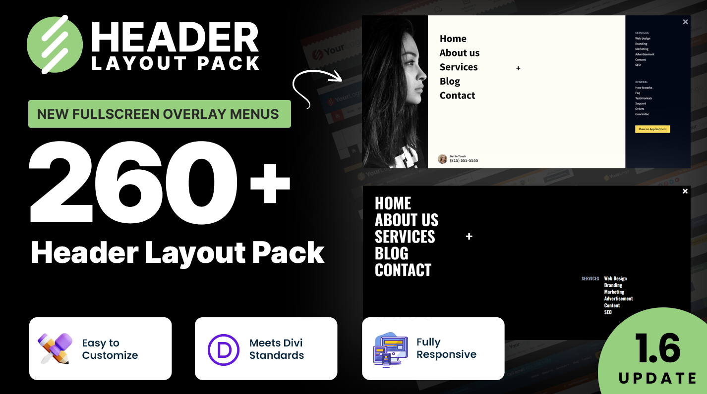 Divi header layout pack by Mark Hendriksen