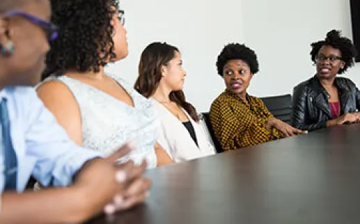People in a meeting